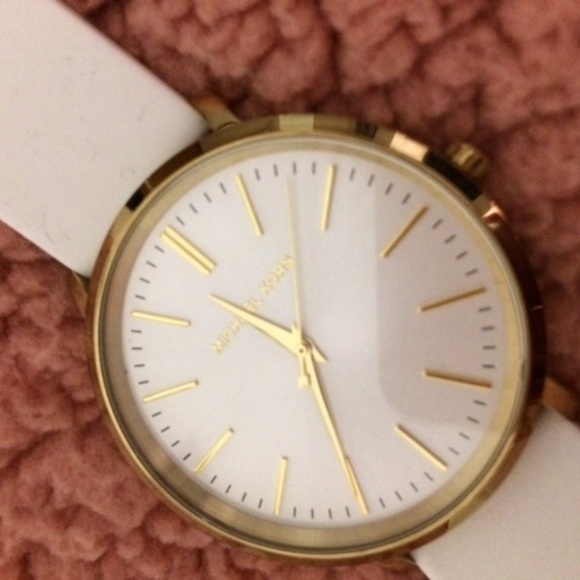 Michael Kors Accessories - Michael Kors Watch!! White and Gold